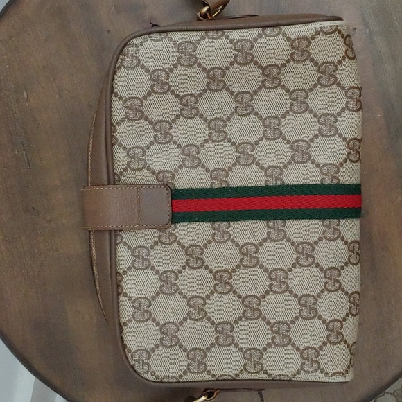 Authentic Vintage Gucci GG Monogram Supreme Sherry Web Ophidia Crossbody Bag - Picture 3 of 10